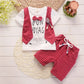 New!! Kids Unisex Cotton Bowknot T-Shirt Shorts 2pcs/Sets Toddler