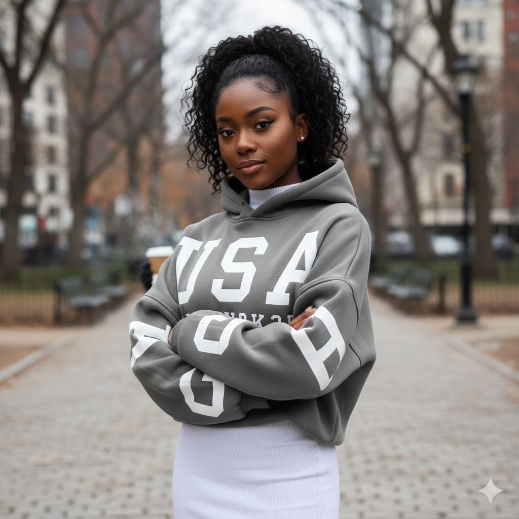 Autumn And Winter Outerwear Casual Loose Hoodie For Women