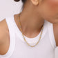 Stainless Steel Pigment Ring Necklace Bracelet Set
