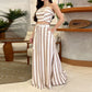 Ladies Striped 2 Pcs