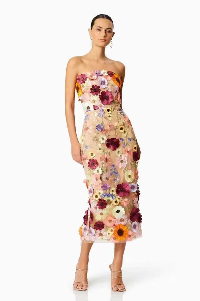 3 dimensional Tube Top Dress
