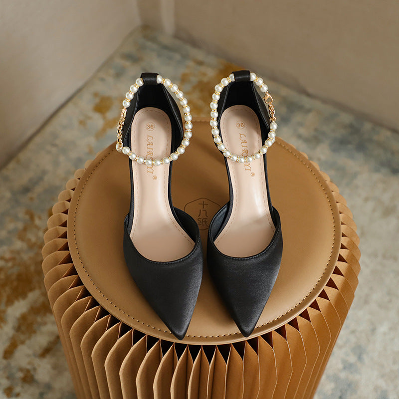Pearly Drop Stiletto High Heels
