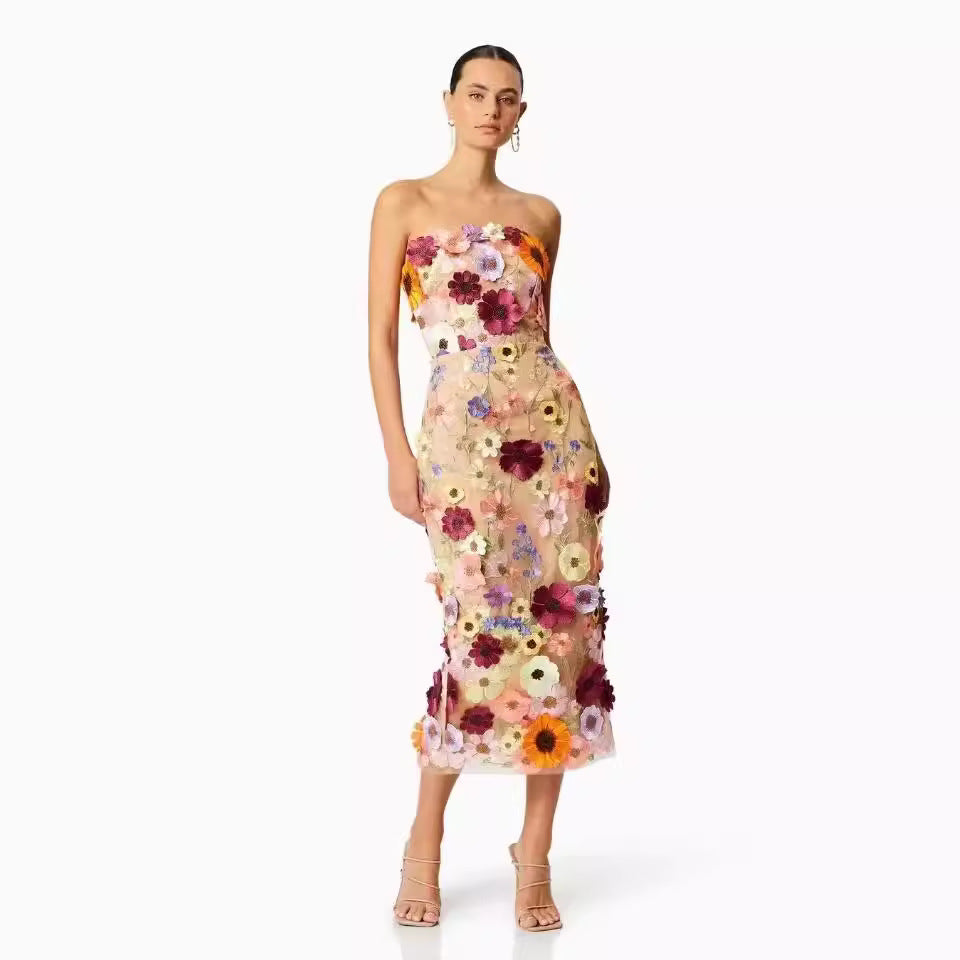3 dimensional Tube Top Dress