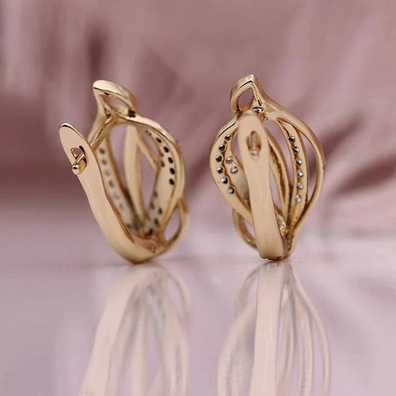 Personalized Twist Irregular Ear Studs