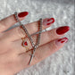 Ruby Bracelet Heart Set