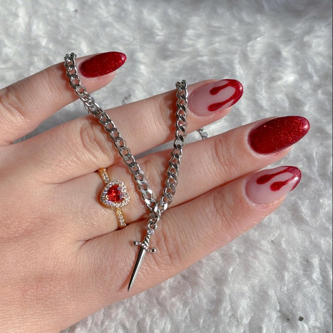Ruby Bracelet Heart Set