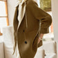 Ladies Wool Coat w/Removable Knitted Hat