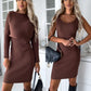 Women's Long-sleeved Ribbed 2pcs Suit.