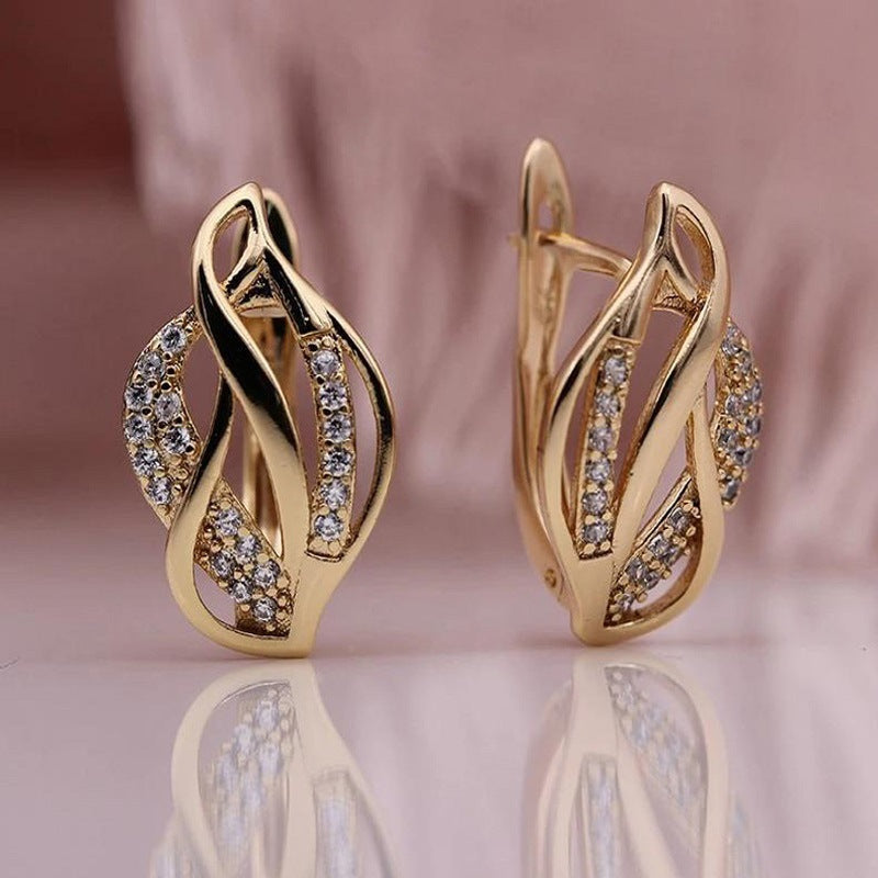 Personalized Twist Irregular Ear Studs