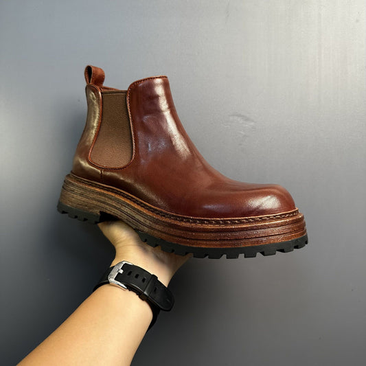 Men's Genuine Leather Retro Martin Boots