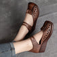 Slope Heel Cowhide Shoes