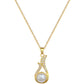 Diamond Pearl Necklace & Earrings Set