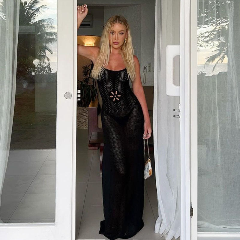 See Through Knitted Sheath Dress