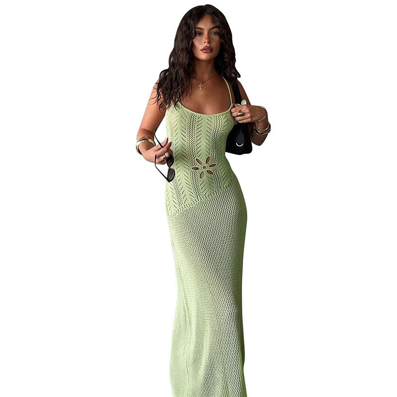See Through Knitted Sheath Dress