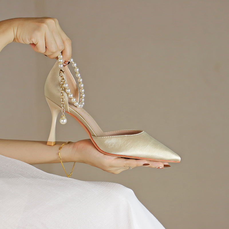 Pearly Drop Stiletto High Heels