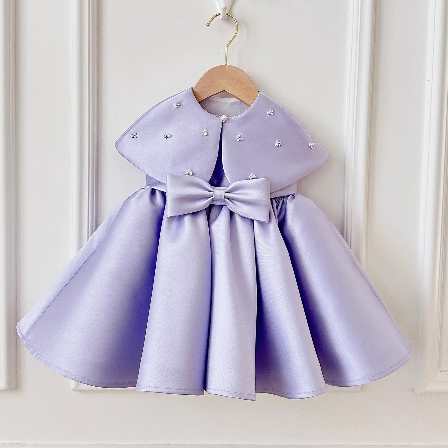 Girl's Satin Purple Dress