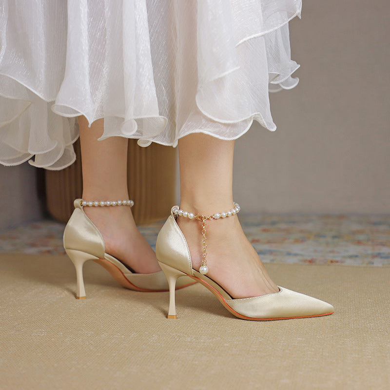 Pearly Drop Stiletto High Heels