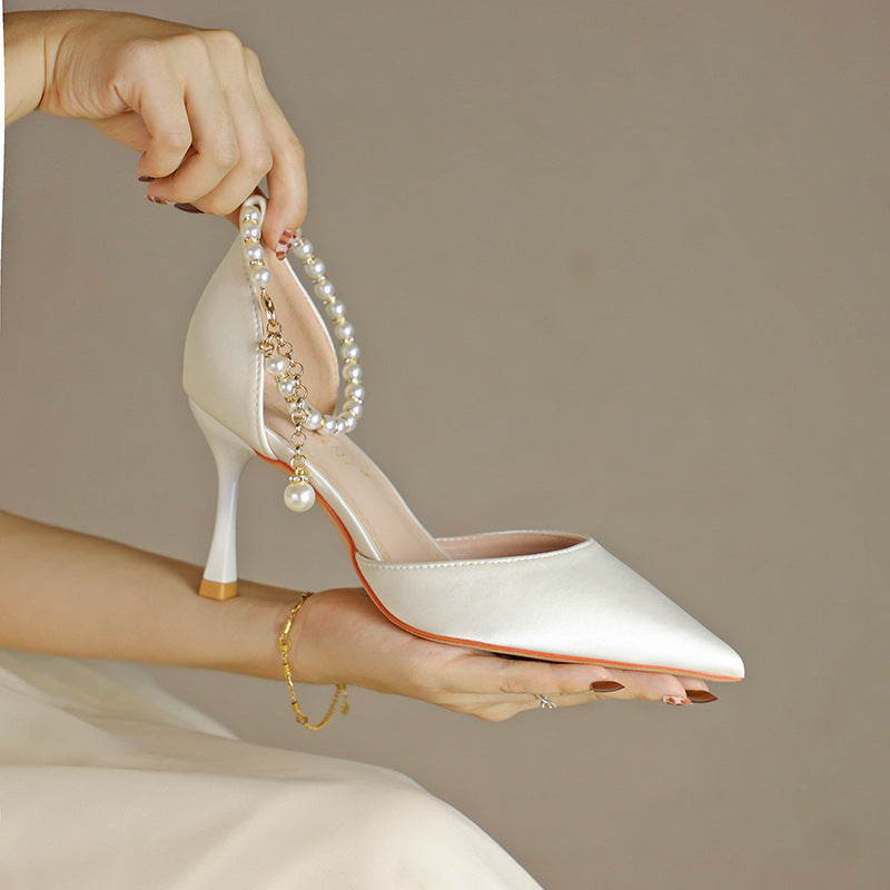 Pearly Drop Stiletto High Heels
