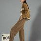 Loose Cropped Flanging Pants