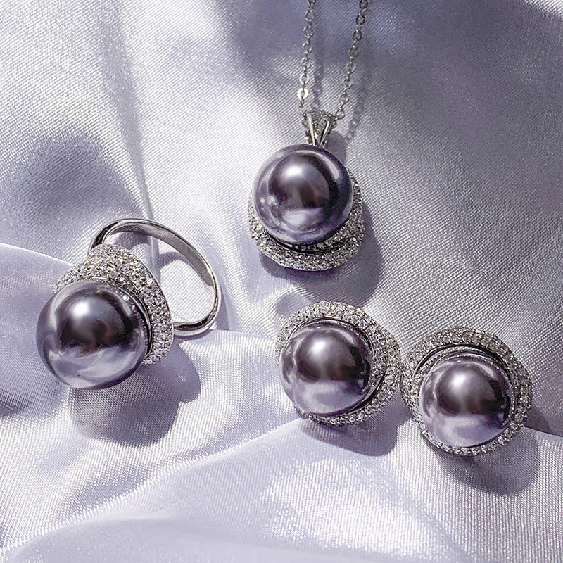 Silver Opal Mother Pearl Set