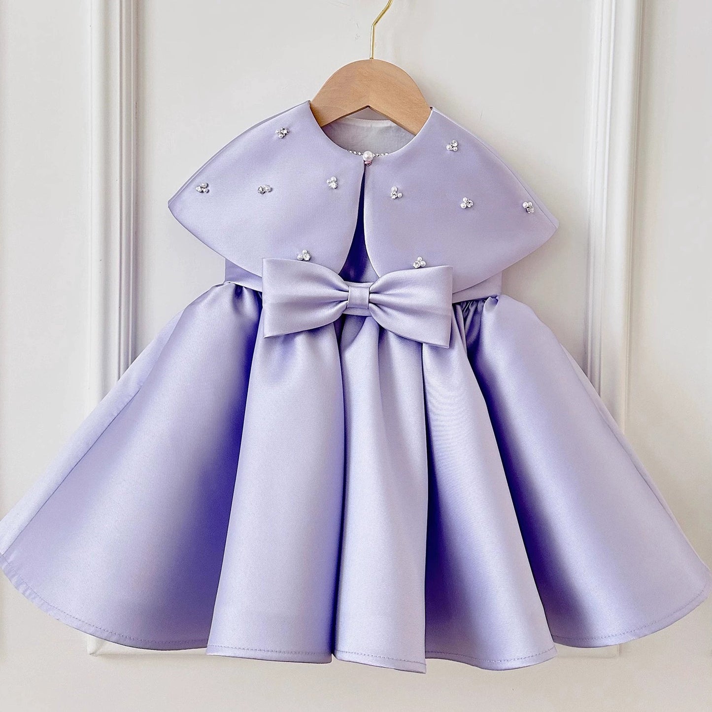 Girl's Satin Purple Dress