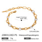 Stainless Steel Pigment Ring Necklace Bracelet Set