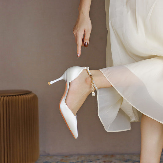 Pearly Drop Stiletto High Heels