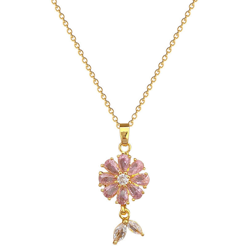 Luxury Diamond Flowers Necklace Set
