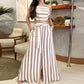 Ladies Striped 2 Pcs