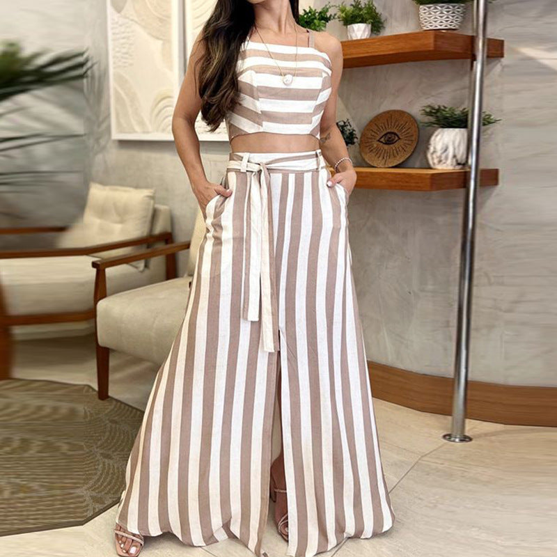 Ladies Striped 2 Pcs