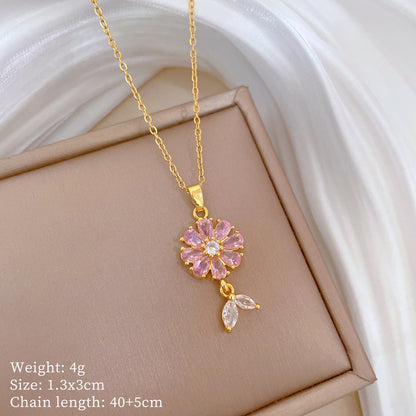 Luxury Diamond Flowers Necklace Set
