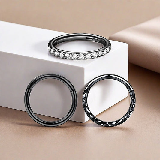 Trendy Zirconium Stainless Steel Body Rings