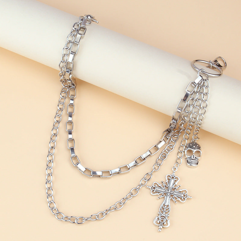 Layered Retro Skull Body Chains