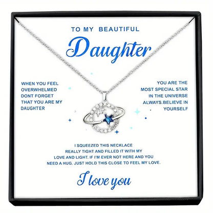 Stainless Steel Blue Five-pointed Star Necklace