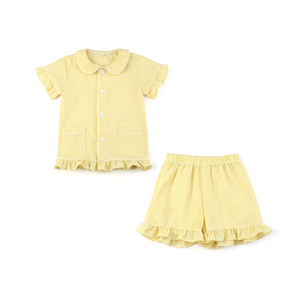 Kids Seersucker 100% Cotton Pajamas Sets