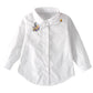 New!! Girls White Blouse Long Sleeves Tops