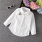 New!! Girls White Blouse Long Sleeves Tops