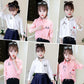 New!! Girls White Blouse Long Sleeves Tops