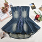 Women's Corset Denim Dress