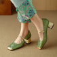 French Lux Embossed Silk Heels