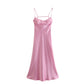 Women's Camis Satin Slip on Dress