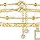 Zircon Letters Anklet