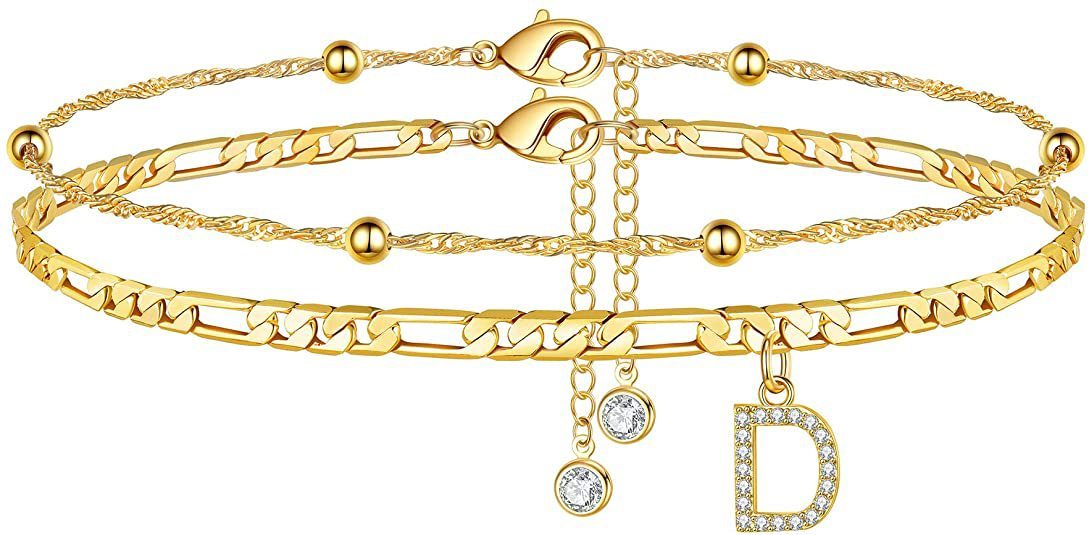 Zircon Letters Anklet
