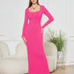 Ladies Two-in-one Maxi Dress w/Belly Contracting Control