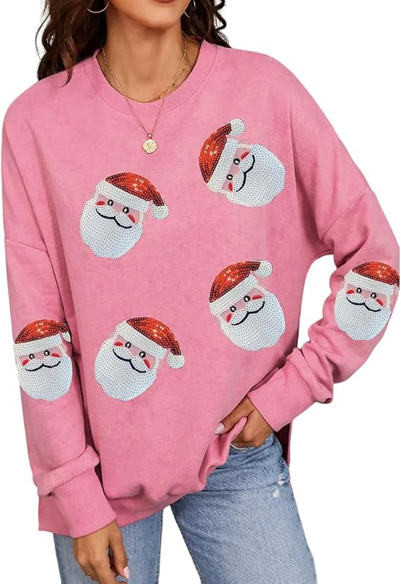 Santa Claus Sequins Sweatshirt