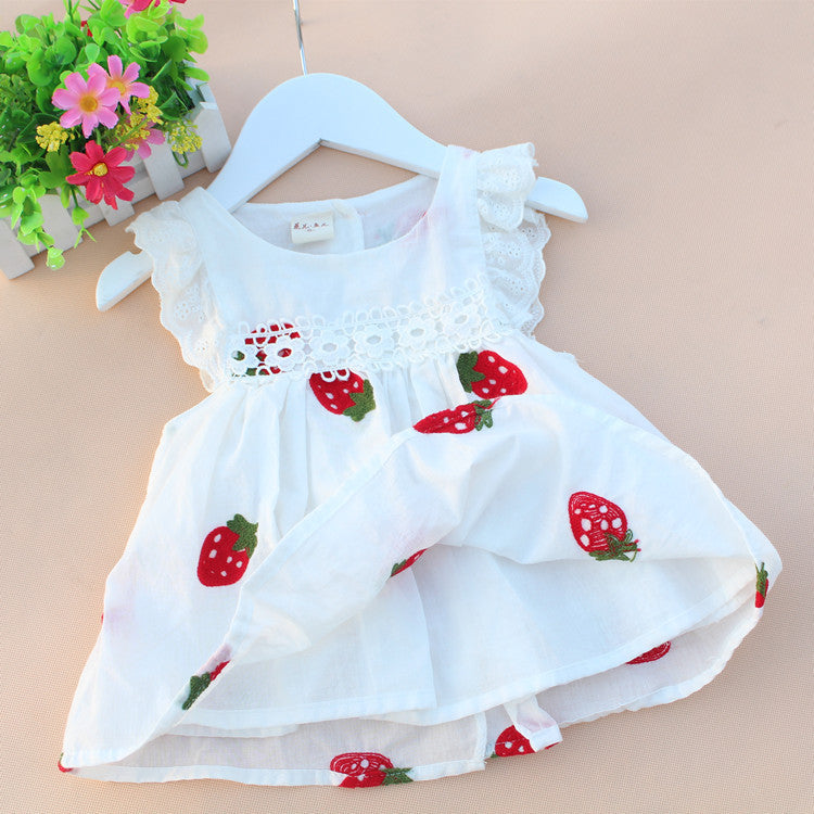 Baby Girls' Strawberry Embroidered Dress