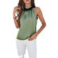Sleeveless Stand Collar Top
