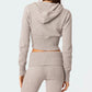 Ladies Knitted Hooded 2 Pcs Suit