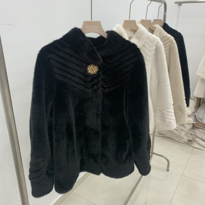 Women's Mink Velvet Coat