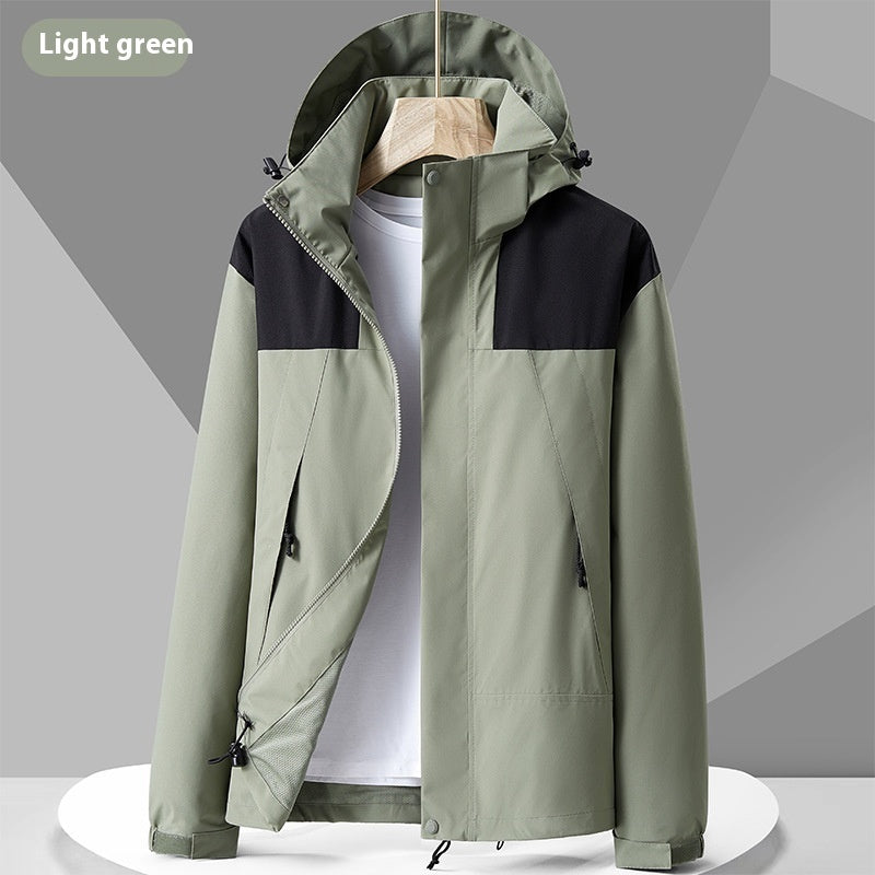 Hooded Waterproof Windbreaker w/ Removable Interior